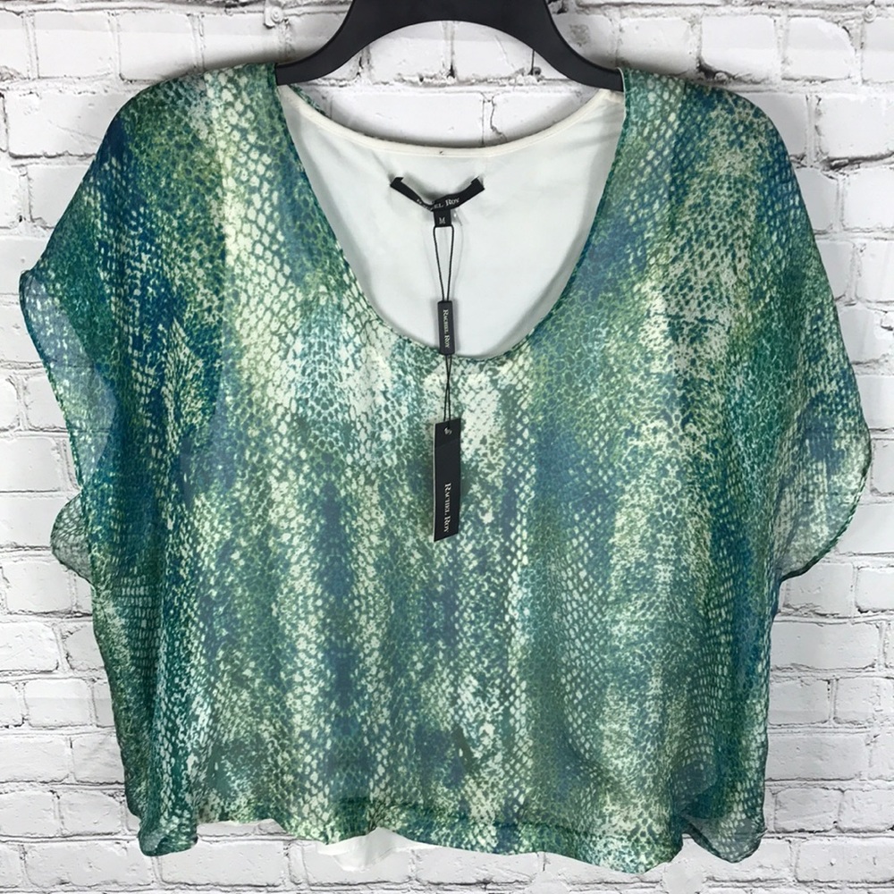 NWT Rachel Roy 100% Silk Blouse Sz M